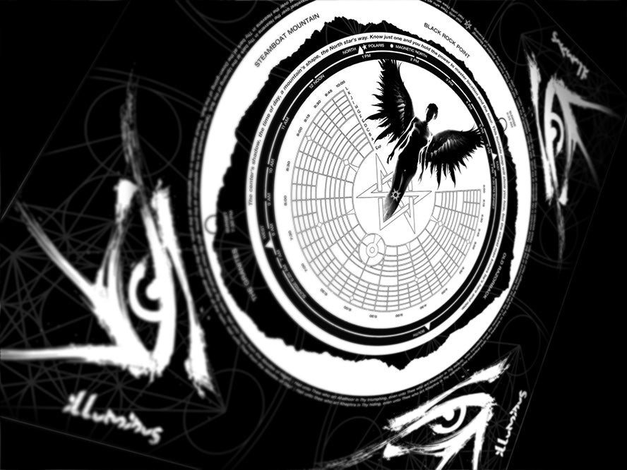 ILLUMINUS Bandana | BRC Map, Starchart, Sundial, Liber Resh