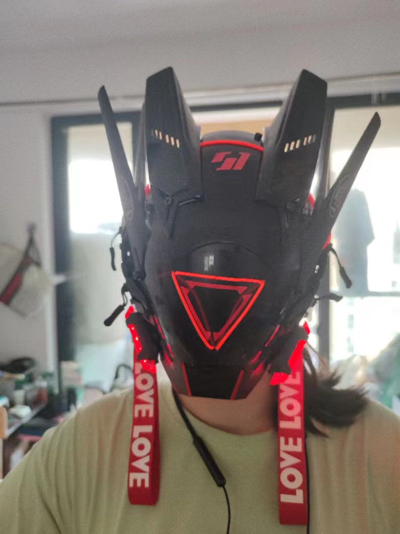 Red Triangle Sentinel Mask
