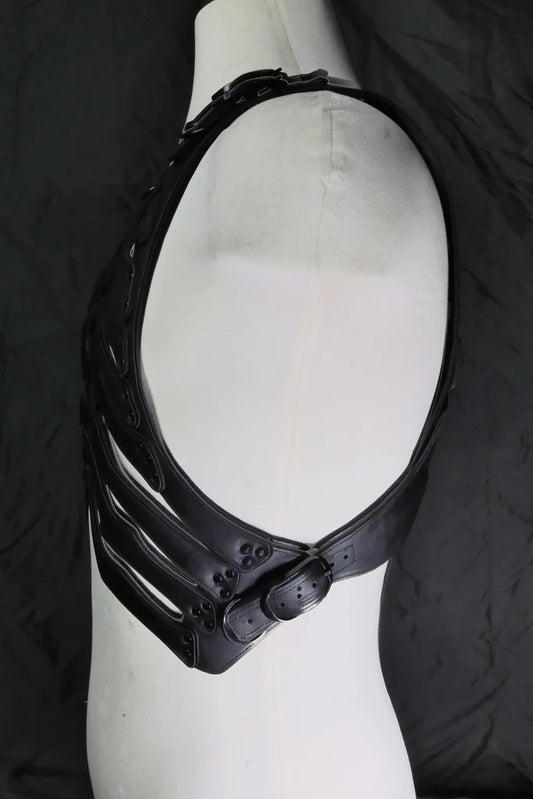 Black Wolf Ribcage, Genuine Leather