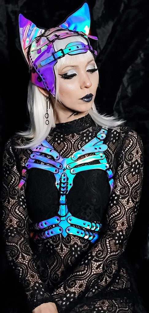 Irridescent Maskinbien Cyber Ribcage